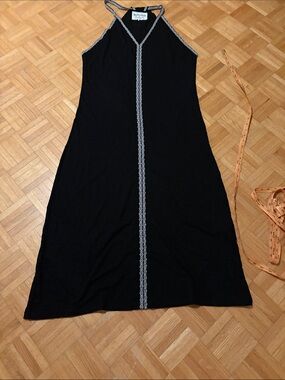 Pitusa Black  Maxi Dress with Contrasting Trim